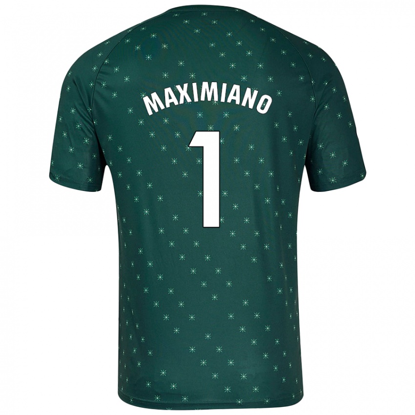 Uomo Maglia Luís Maximiano #1 Verde Scuro Kit Gara Away 2024/25 Maglietta