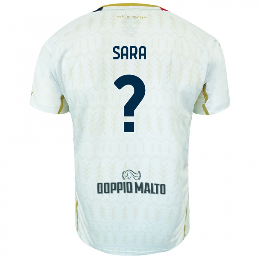 Uomo Maglia Riccardo Sara #0 Bianco Kit Gara Away 2024/25 Maglietta