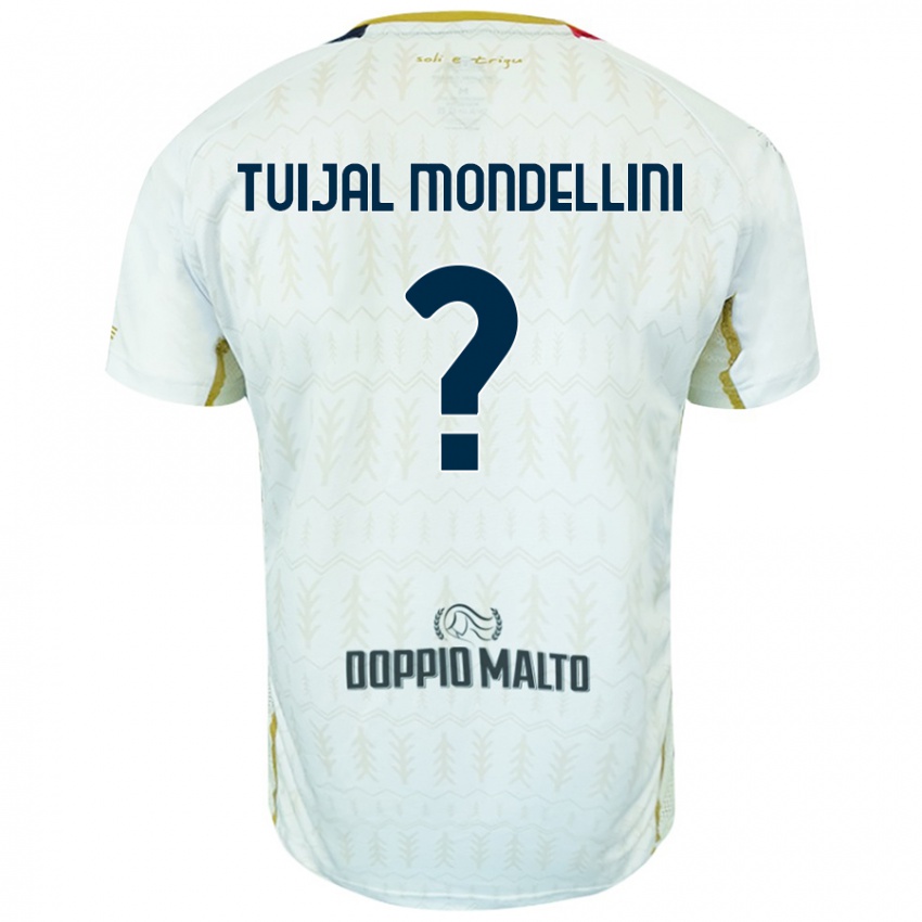 Uomo Maglia Luca Tuijal Mondellini #0 Bianco Kit Gara Away 2024/25 Maglietta