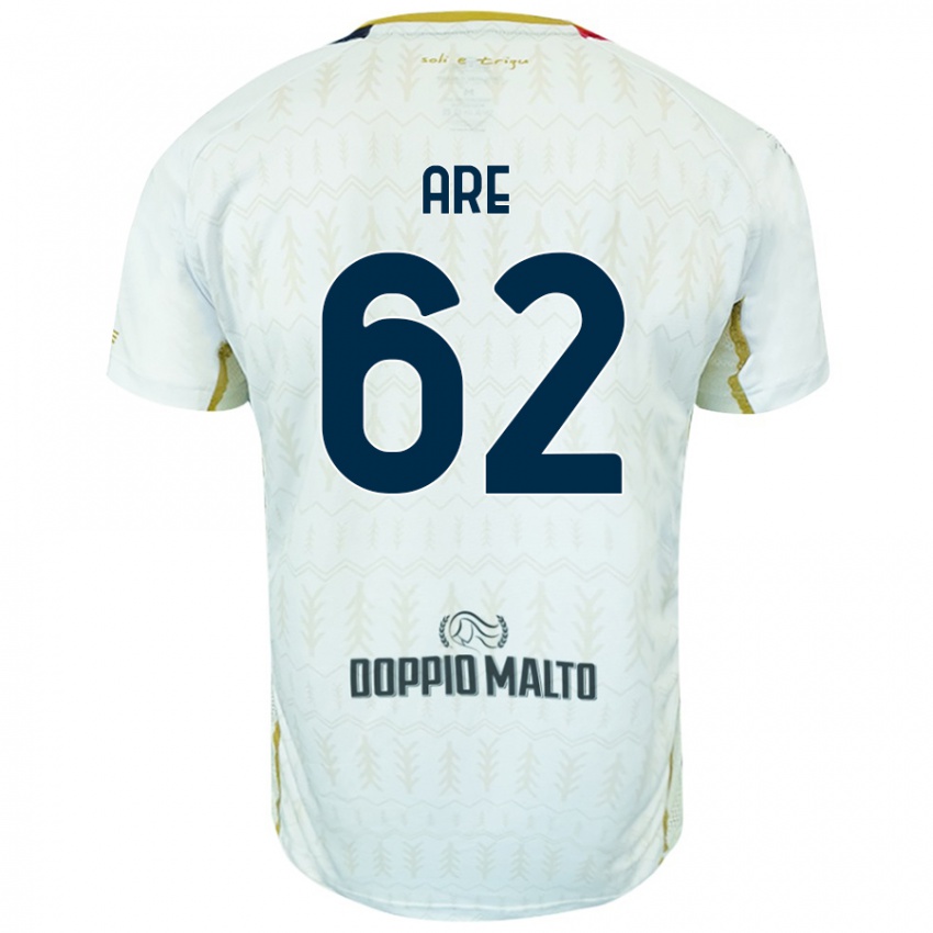 Uomo Maglia Emmanuele Are #62 Bianco Kit Gara Away 2024/25 Maglietta