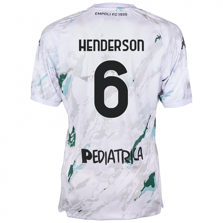 Uomo Maglia Liam Henderson #6 Grigio Kit Gara Away 2024/25 Maglietta