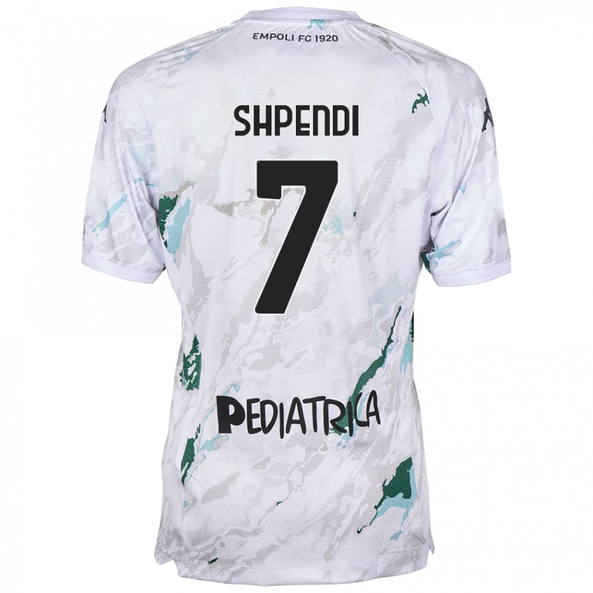 Uomo Maglia Stiven Shpendi #7 Grigio Kit Gara Away 2024/25 Maglietta