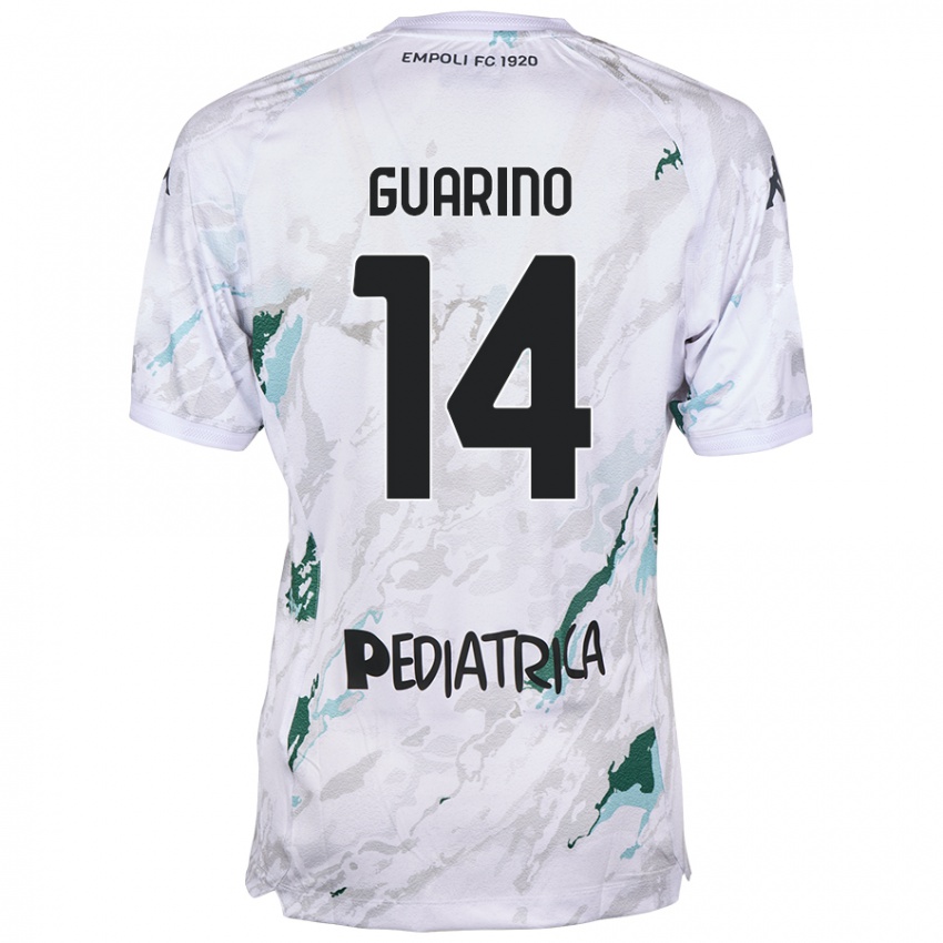 Uomo Maglia Gabriele Guarino #14 Grigio Kit Gara Away 2024/25 Maglietta