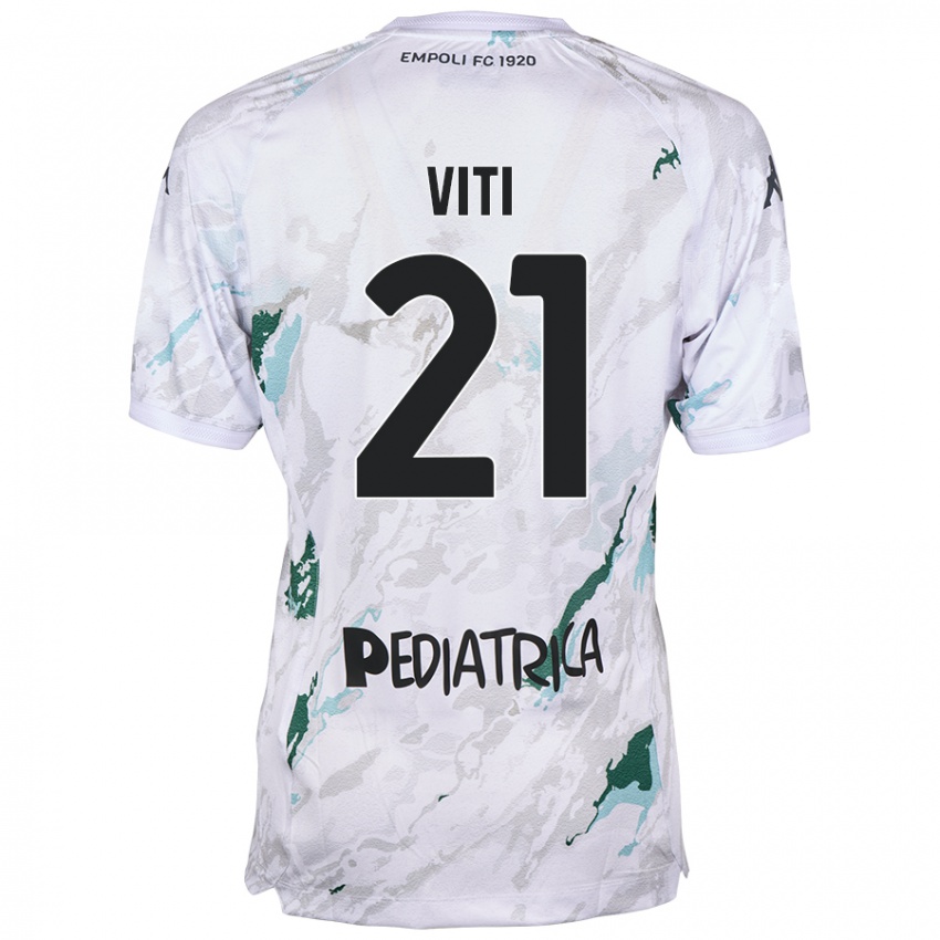 Uomo Maglia Mattia Viti #21 Grigio Kit Gara Away 2024/25 Maglietta