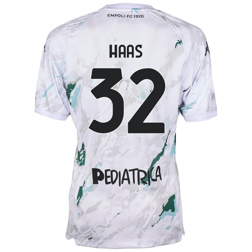 Uomo Maglia Nicolas Haas #32 Grigio Kit Gara Away 2024/25 Maglietta