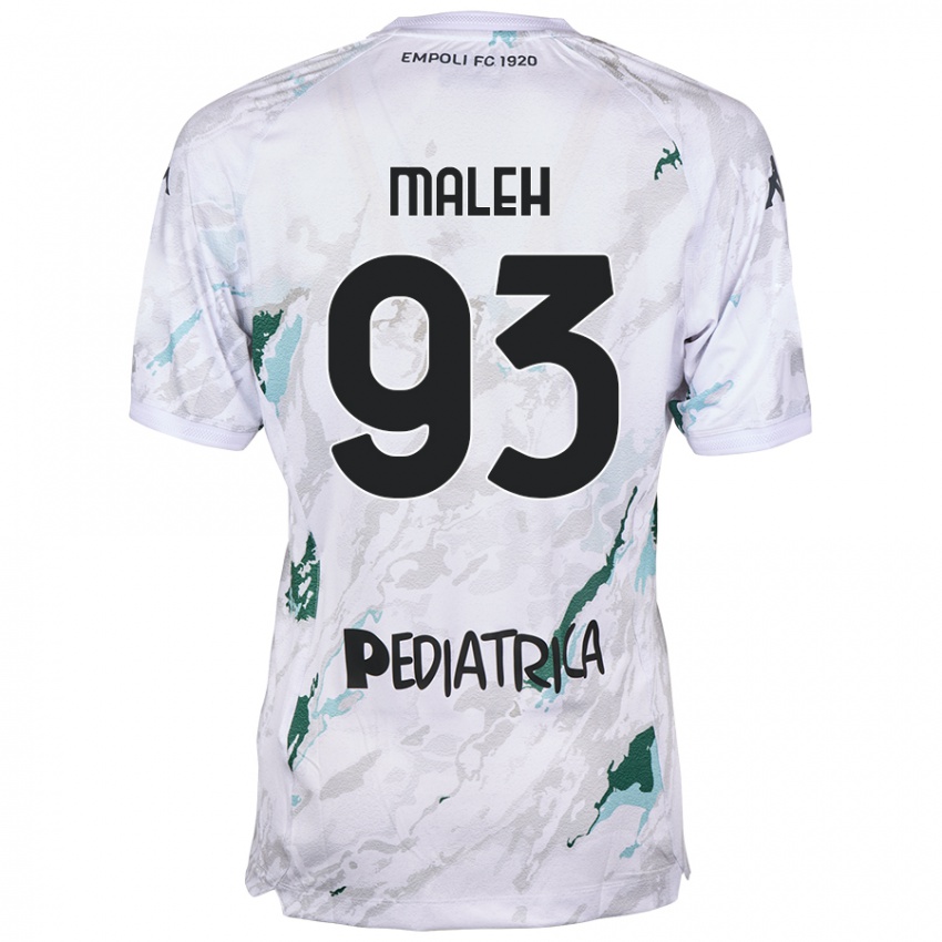 Uomo Maglia Youssef Maleh #93 Grigio Kit Gara Away 2024/25 Maglietta