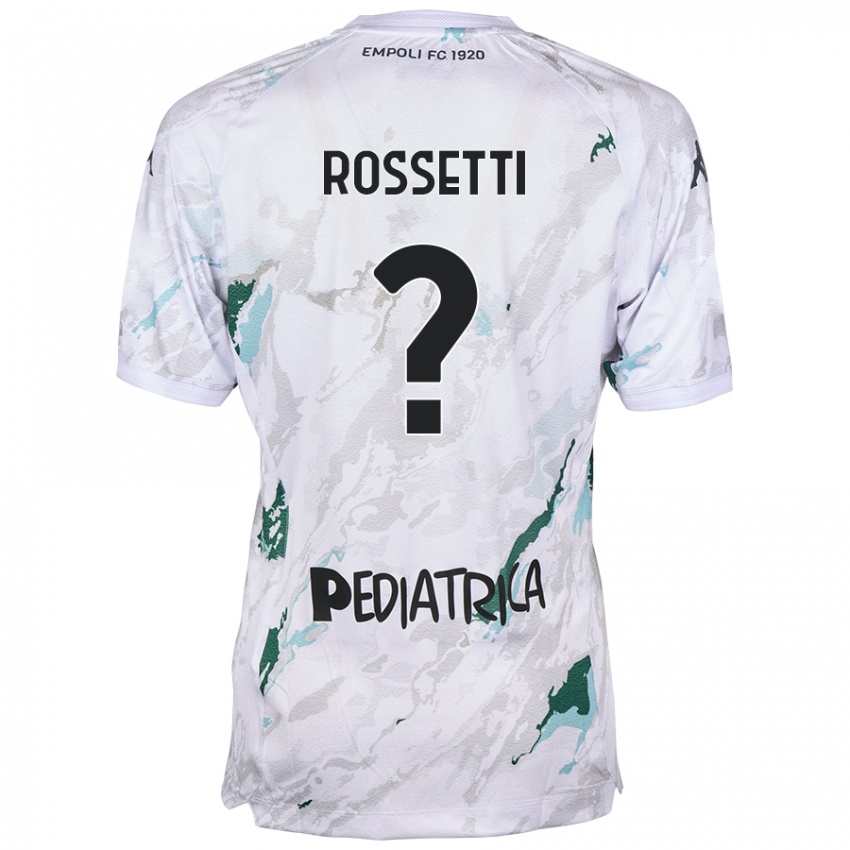 Uomo Maglia Maurizio Rossetti #0 Grigio Kit Gara Away 2024/25 Maglietta