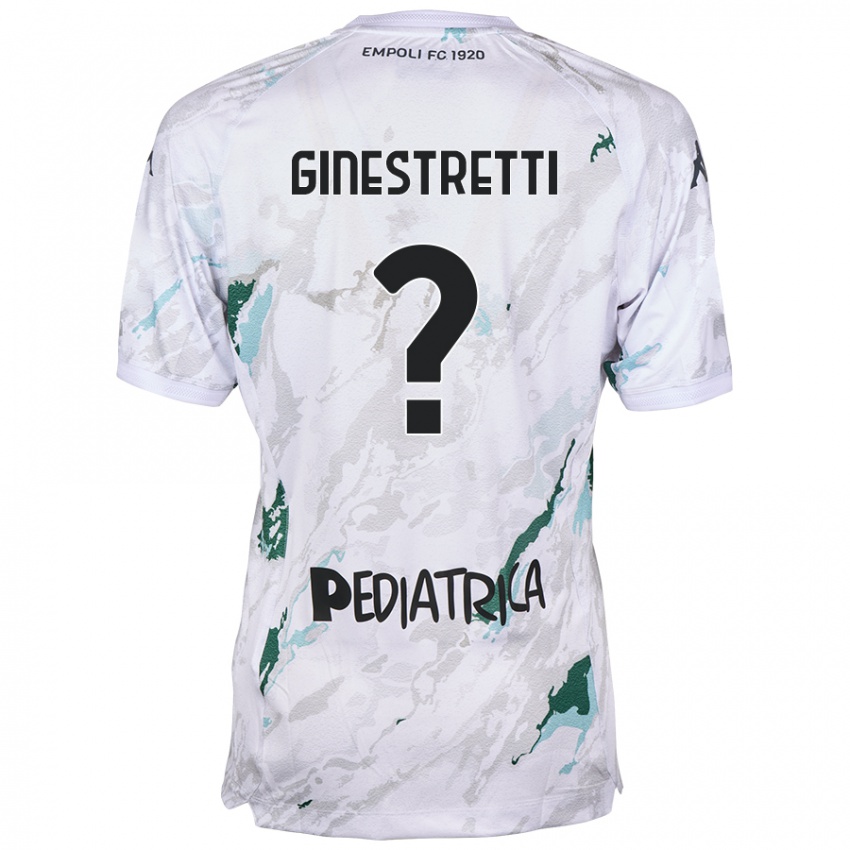 Uomo Maglia Davide Ginestretti #0 Grigio Kit Gara Away 2024/25 Maglietta