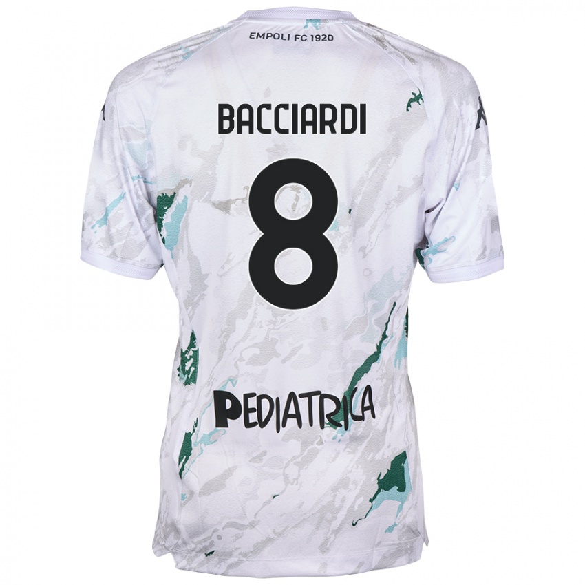 Uomo Maglia Andrea Bacciardi #8 Grigio Kit Gara Away 2024/25 Maglietta