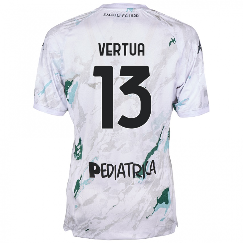 Uomo Maglia Filippo Vertua #13 Grigio Kit Gara Away 2024/25 Maglietta