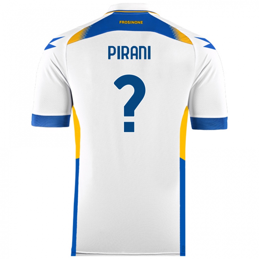 Uomo Maglia Simone Pirani #0 Bianco Kit Gara Away 2024/25 Maglietta