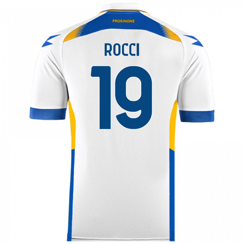 Uomo Maglia Valerio Rocci #19 Bianco Kit Gara Away 2024/25 Maglietta