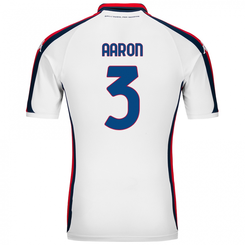 Uomo Maglia Aarón Martín #3 Bianco Kit Gara Away 2024/25 Maglietta