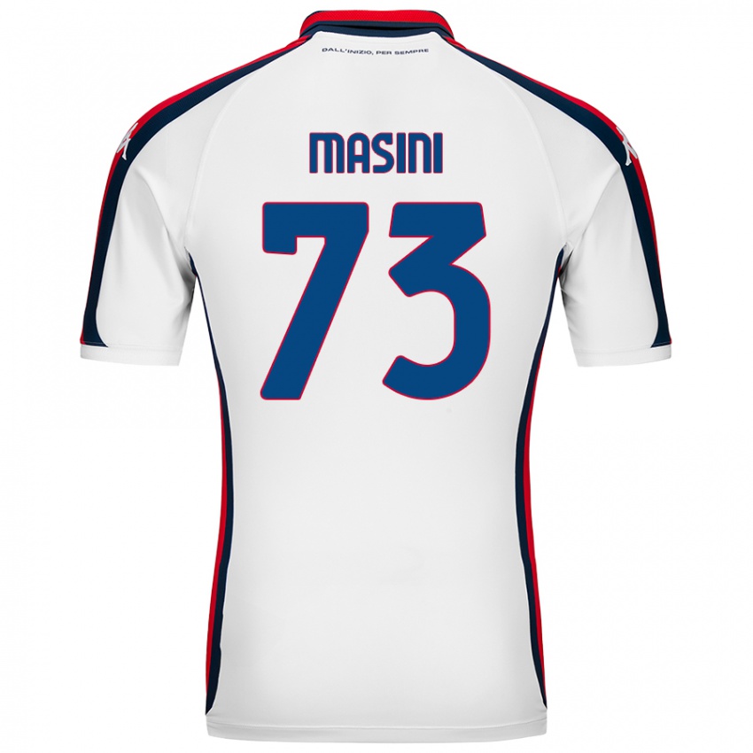 Uomo Maglia Patrizio Masini #73 Bianco Kit Gara Away 2024/25 Maglietta