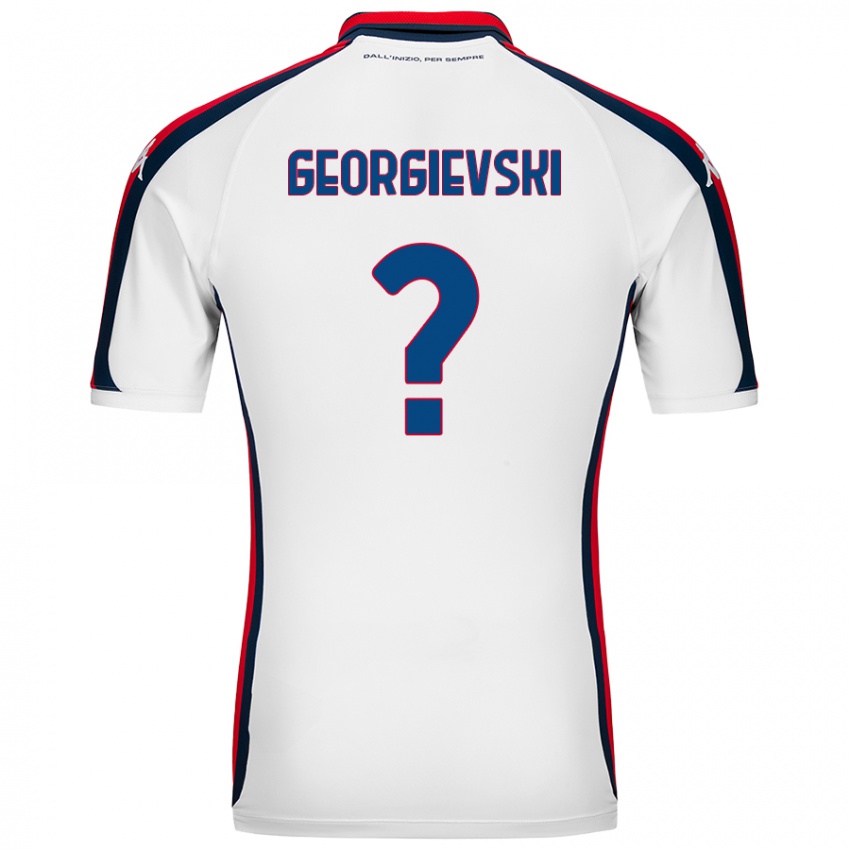 Uomo Maglia Toma Georgievski #0 Bianco Kit Gara Away 2024/25 Maglietta