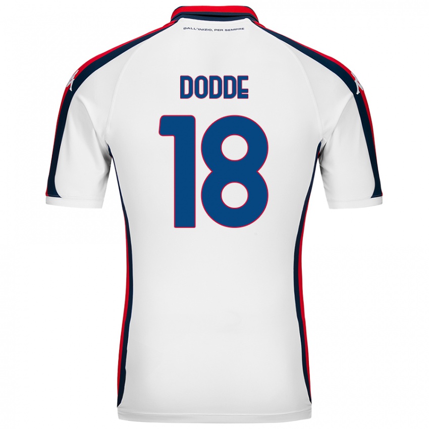 Uomo Maglia Filippo Dodde #18 Bianco Kit Gara Away 2024/25 Maglietta