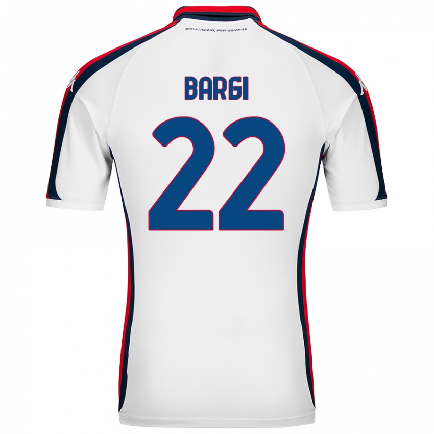 Uomo Maglia Caterina Bargi #22 Bianco Kit Gara Away 2024/25 Maglietta