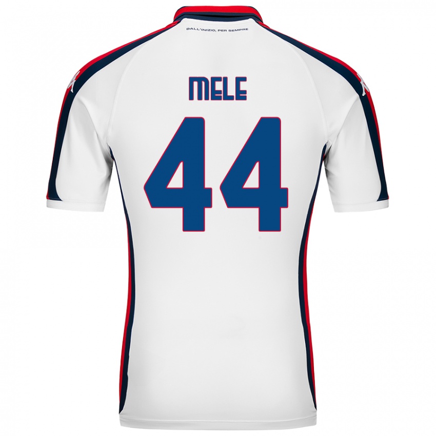 Uomo Maglia Chiara Mele #44 Bianco Kit Gara Away 2024/25 Maglietta