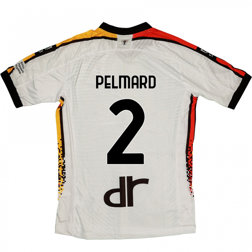 Uomo Maglia Andy Pelmard #2 Bianco Nero Kit Gara Away 2024/25 Maglietta