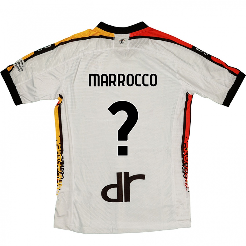 Uomo Maglia Iacopo Marrocco #0 Bianco Nero Kit Gara Away 2024/25 Maglietta