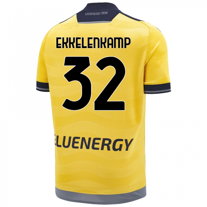 Uomo Maglia Jurgen Ekkelenkamp #32 Oro Kit Gara Away 2024/25 Maglietta