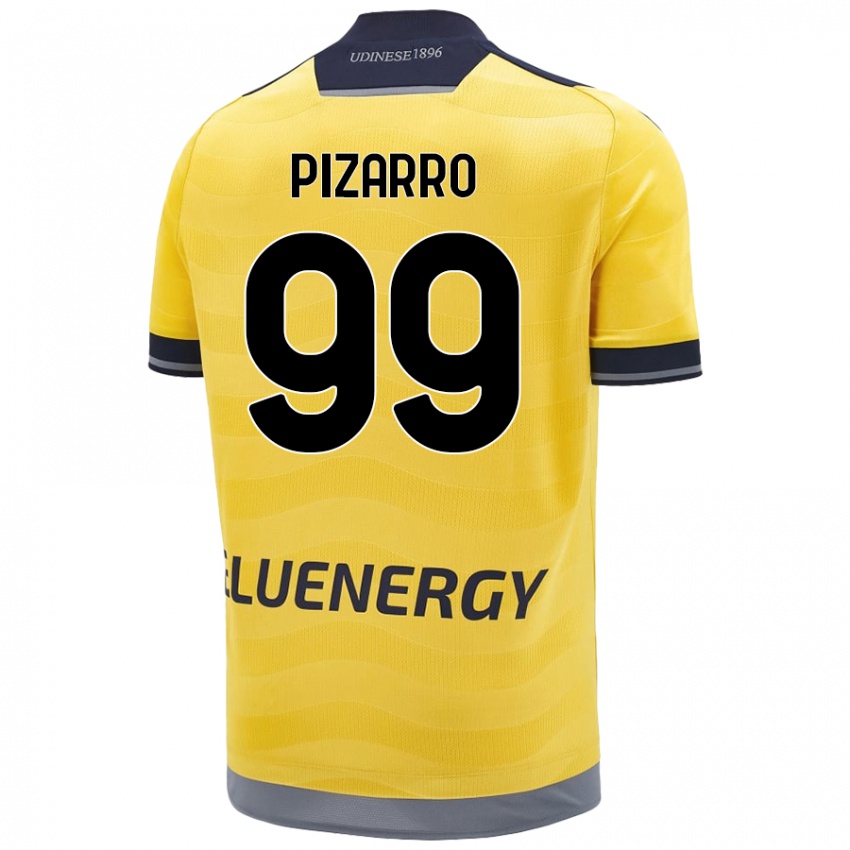 Uomo Maglia Damián Pizarro #99 Oro Kit Gara Away 2024/25 Maglietta