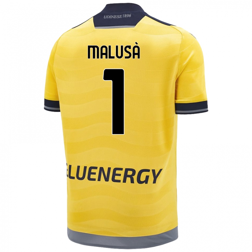 Uomo Maglia Joel Malusà #1 Oro Kit Gara Away 2024/25 Maglietta