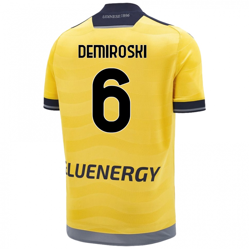 Uomo Maglia Shenol Demiroski #6 Oro Kit Gara Away 2024/25 Maglietta