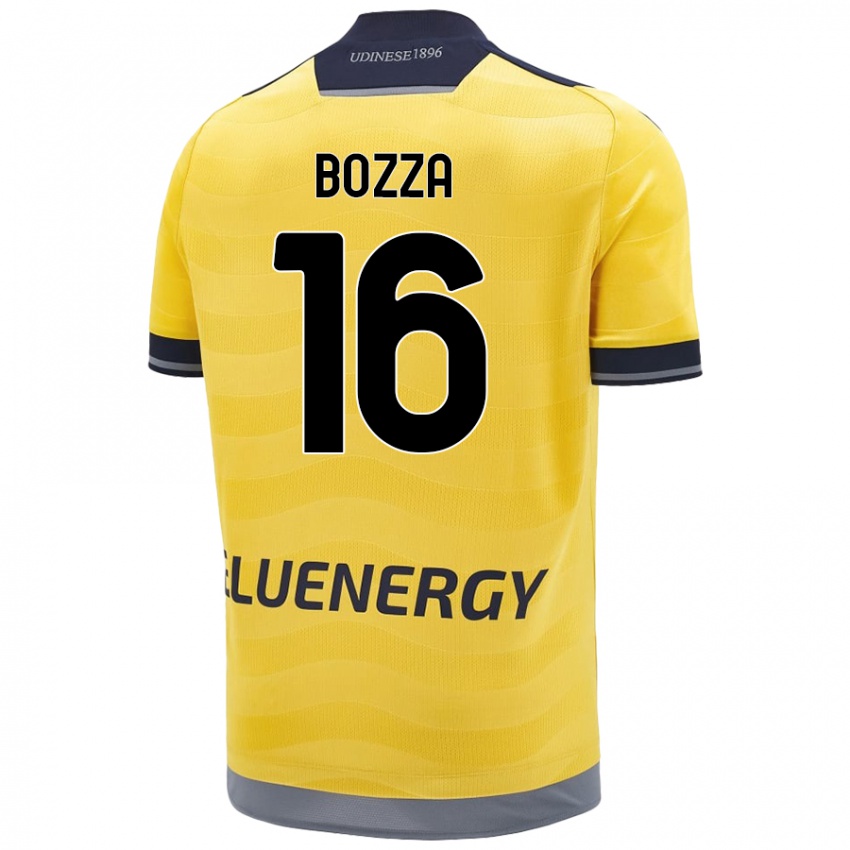 Uomo Maglia Mattia Bozza #16 Oro Kit Gara Away 2024/25 Maglietta