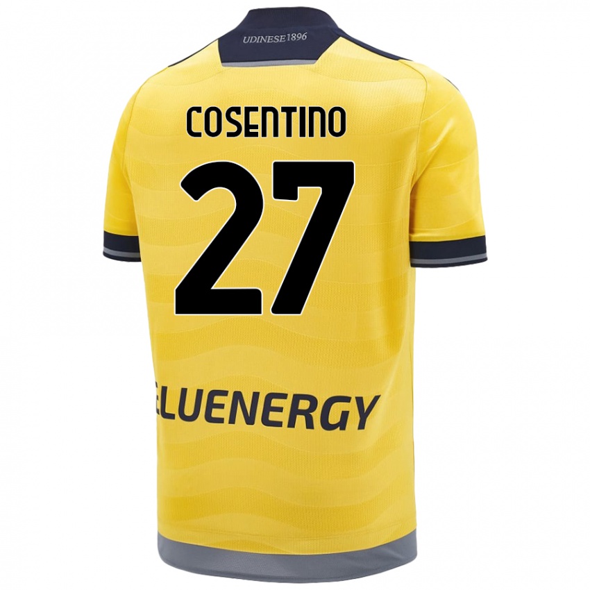 Uomo Maglia Sergio Cosentino #27 Oro Kit Gara Away 2024/25 Maglietta