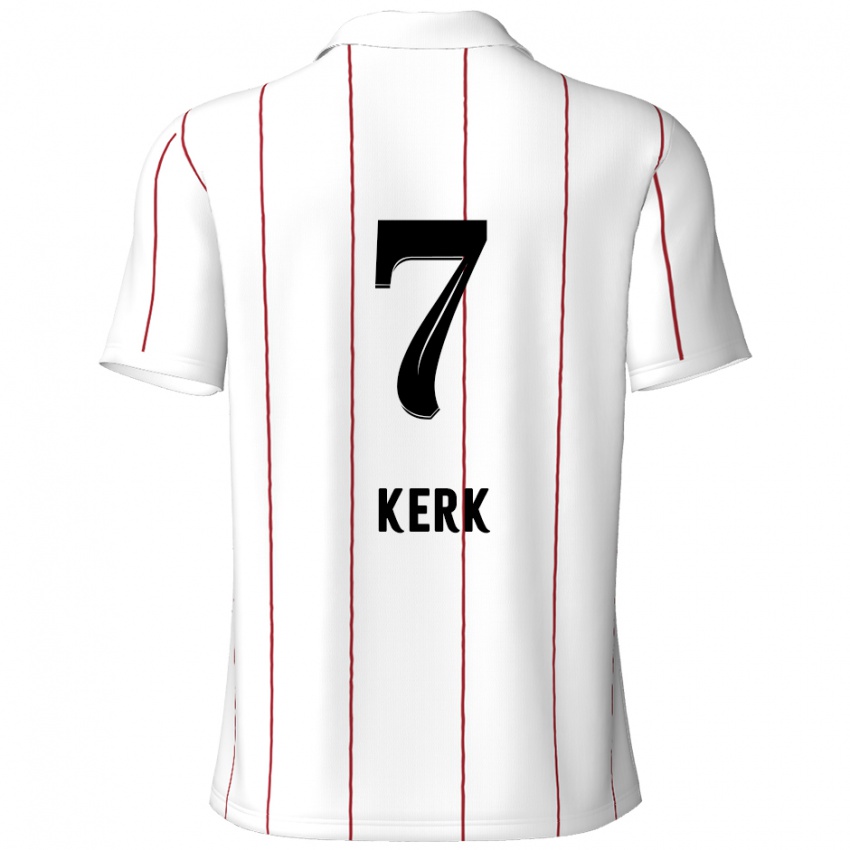 Uomo Maglia Gyrano Kerk #7 Bianco Nero Kit Gara Away 2024/25 Maglietta