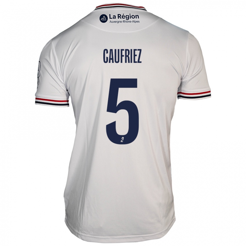 Uomo Maglia Maximiliano Caufriez #5 Bianco Kit Gara Away 2024/25 Maglietta