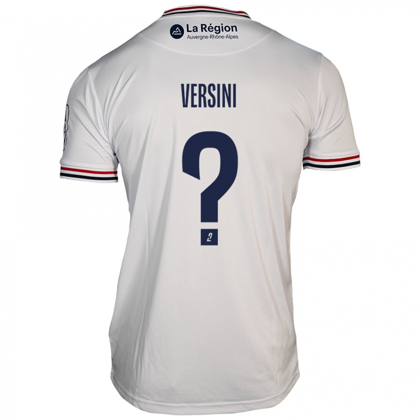 Uomo Maglia Giovani Versini #0 Bianco Kit Gara Away 2024/25 Maglietta