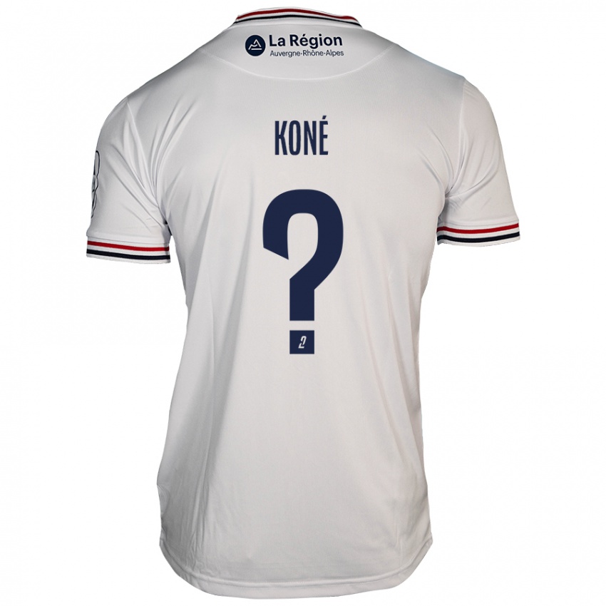 Uomo Maglia Lény Koné #0 Bianco Kit Gara Away 2024/25 Maglietta