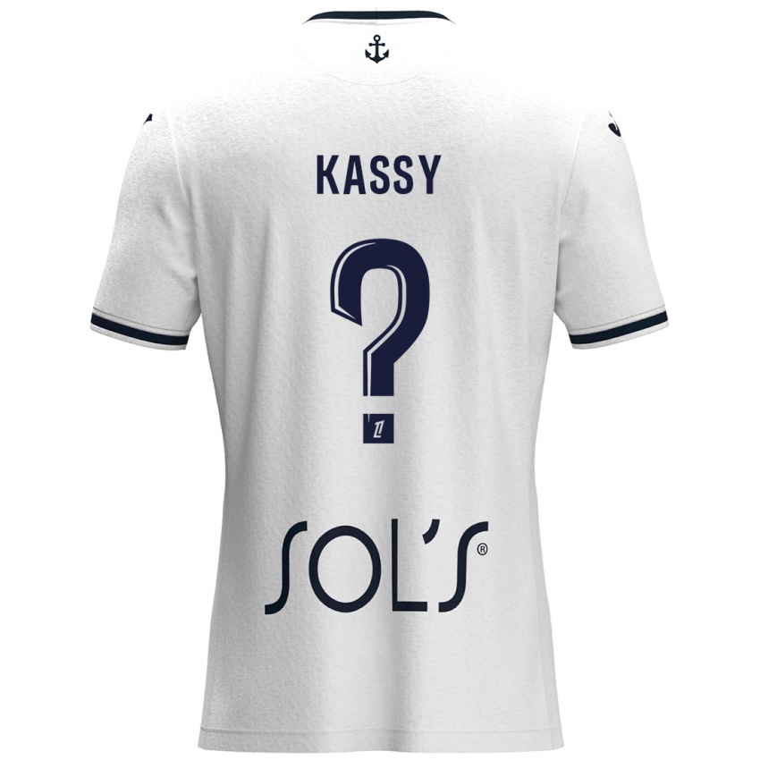 Uomo Maglia Berni Kassy #0 Bianco Blu Scuro Kit Gara Away 2024/25 Maglietta