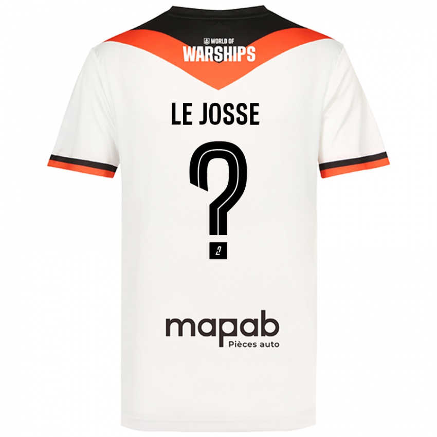 Uomo Maglia Ewen Le Josse #0 Bianco Kit Gara Away 2024/25 Maglietta