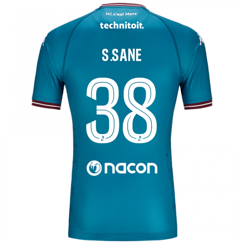 Uomo Maglia Sadibou Sané #38 Blu Petrolio Kit Gara Away 2024/25 Maglietta