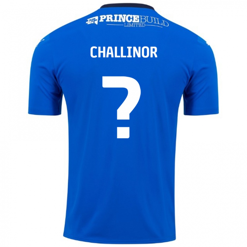 Donna Maglia Ben Challinor #0 Blu Bianco Kit Gara Home 2024/25 Maglietta