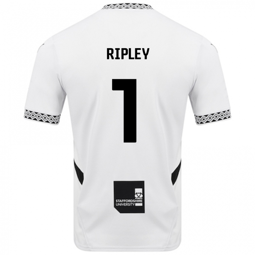 Donna Maglia Connor Ripley #1 Bianco Kit Gara Home 2024/25 Maglietta