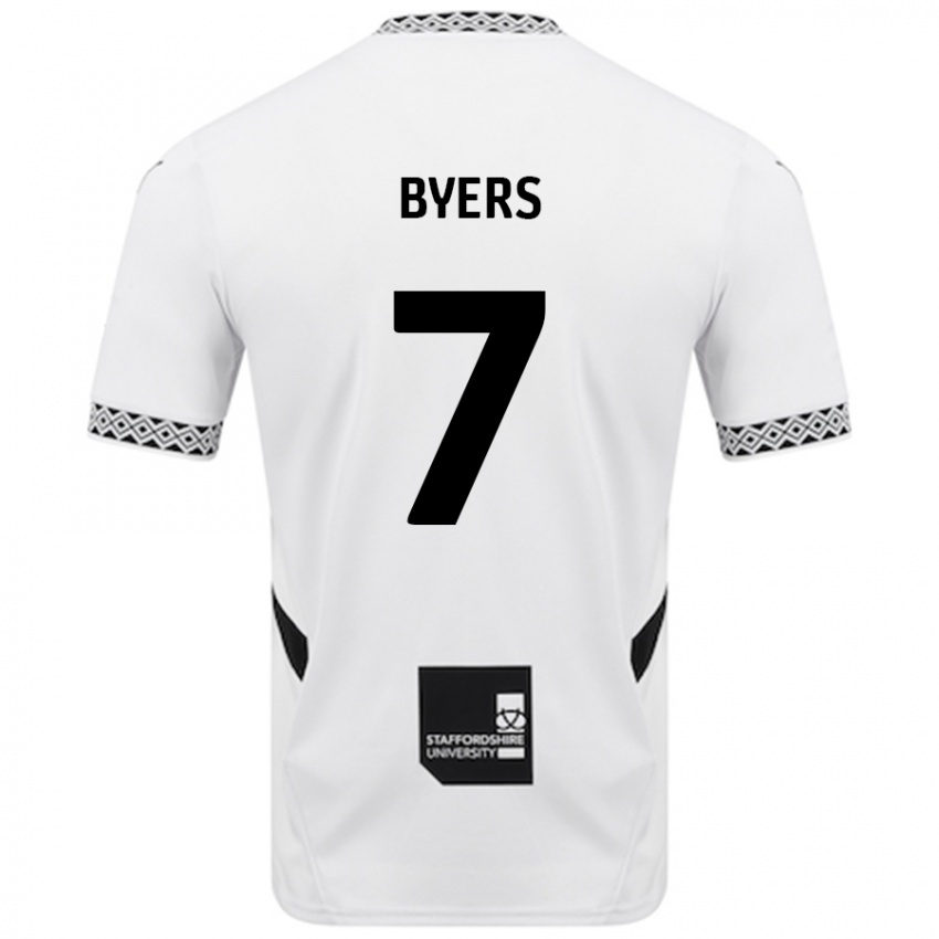 Donna Maglia George Byers #7 Bianco Kit Gara Home 2024/25 Maglietta