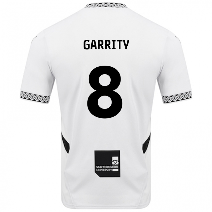 Donna Maglia Ben Garrity #8 Bianco Kit Gara Home 2024/25 Maglietta