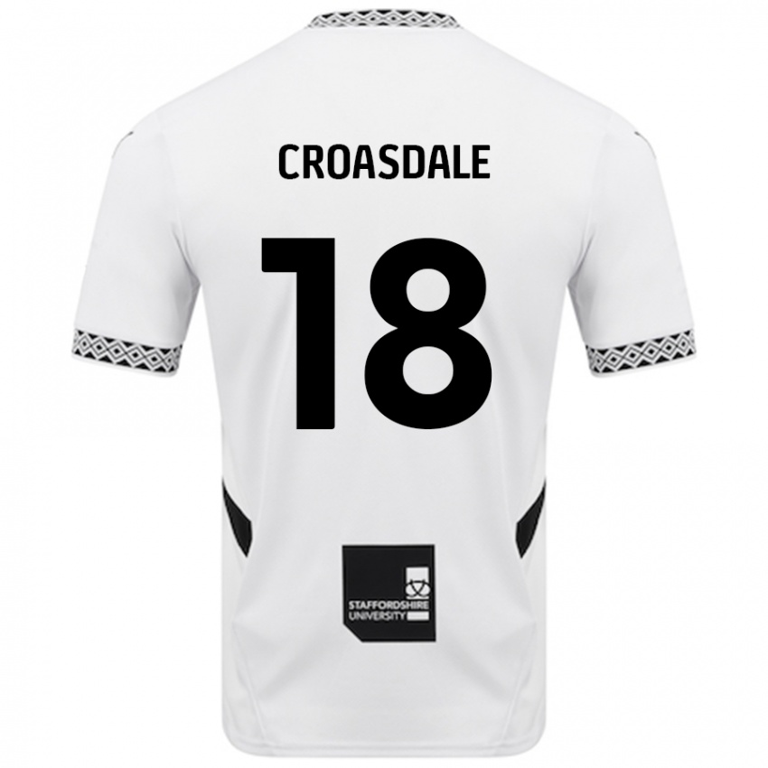 Donna Maglia Ryan Croasdale #18 Bianco Kit Gara Home 2024/25 Maglietta