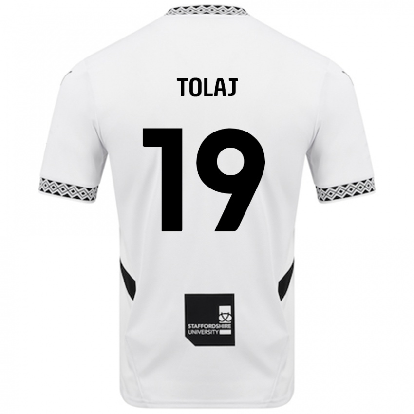 Donna Maglia Lorent Tolaj #19 Bianco Kit Gara Home 2024/25 Maglietta