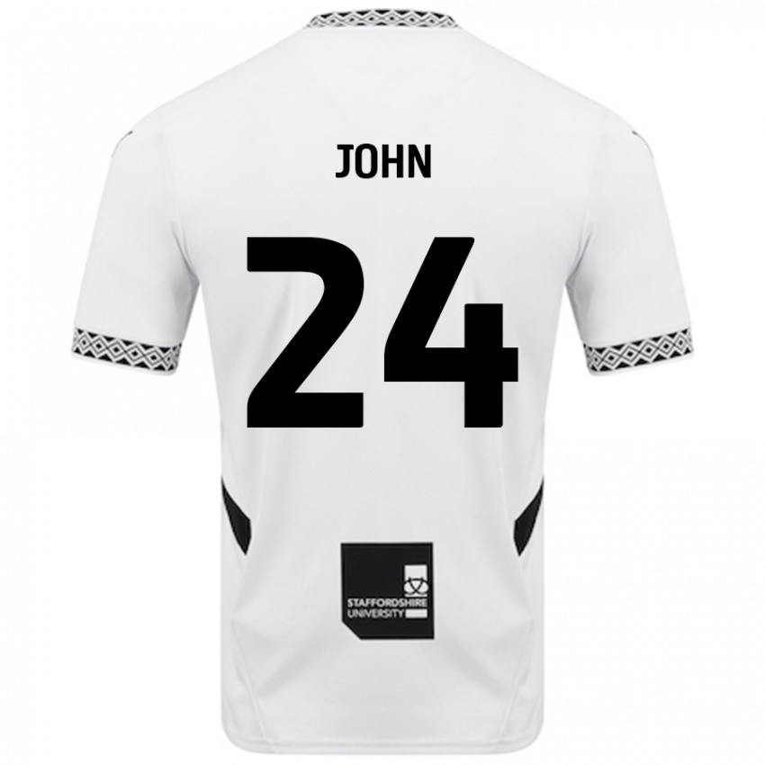 Donna Maglia Kyle John #24 Bianco Kit Gara Home 2024/25 Maglietta