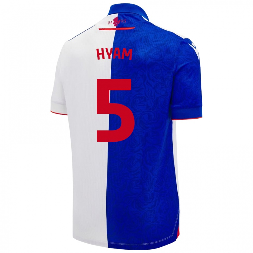 Donna Maglia Dominic Hyam #5 Azzurro Bianco Kit Gara Home 2024/25 Maglietta