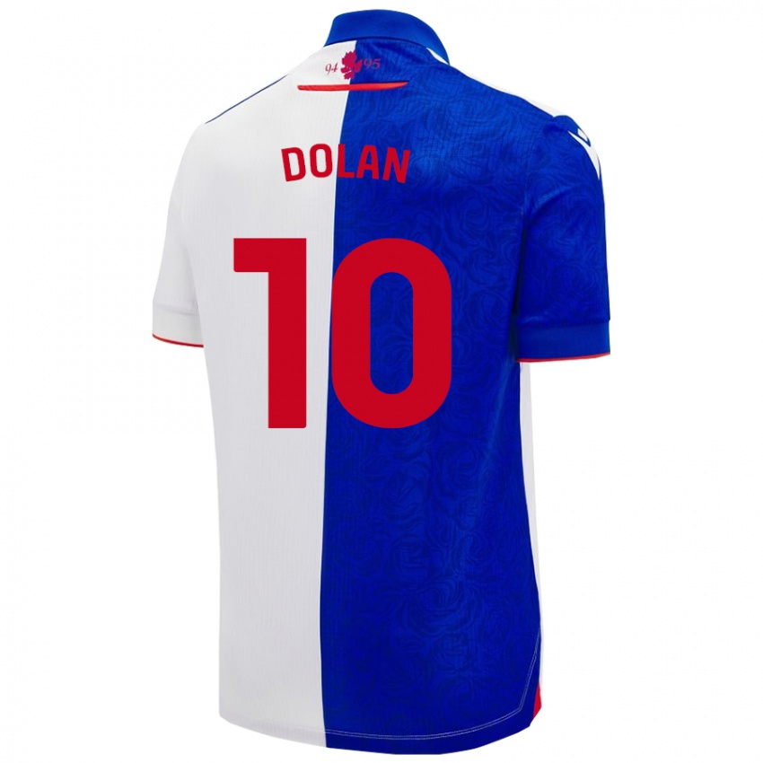 Donna Maglia Tyrhys Dolan #10 Azzurro Bianco Kit Gara Home 2024/25 Maglietta