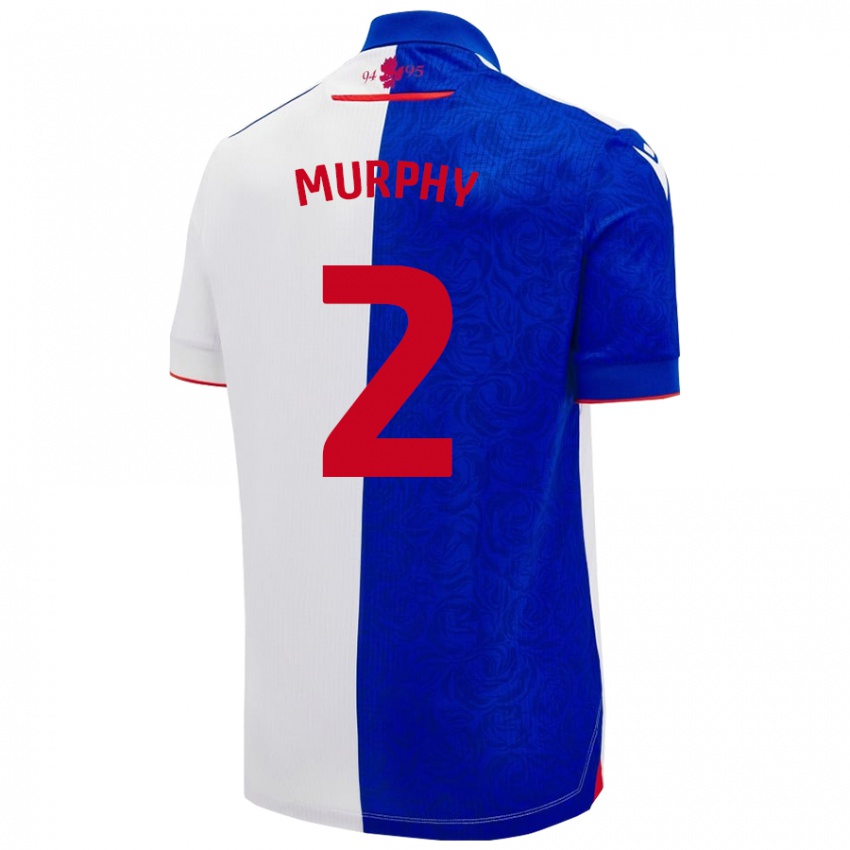 Donna Maglia Niamh Murphy #2 Azzurro Bianco Kit Gara Home 2024/25 Maglietta