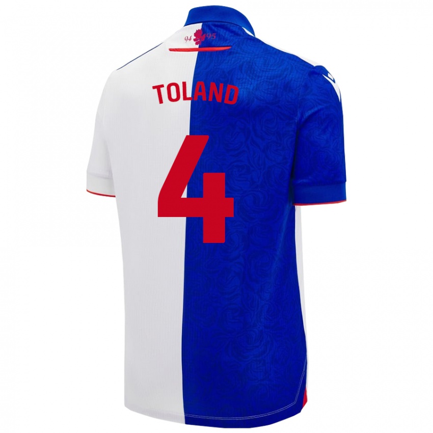 Donna Maglia Tyler Toland #4 Azzurro Bianco Kit Gara Home 2024/25 Maglietta