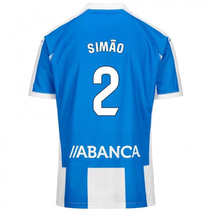 Donna Maglia Iano Simão #2 Blu Bianco Kit Gara Home 2024/25 Maglietta