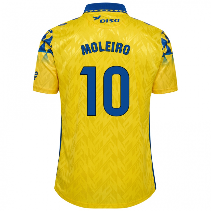 Donna Maglia Alberto Moleiro #10 Giallo Blu Kit Gara Home 2024/25 Maglietta